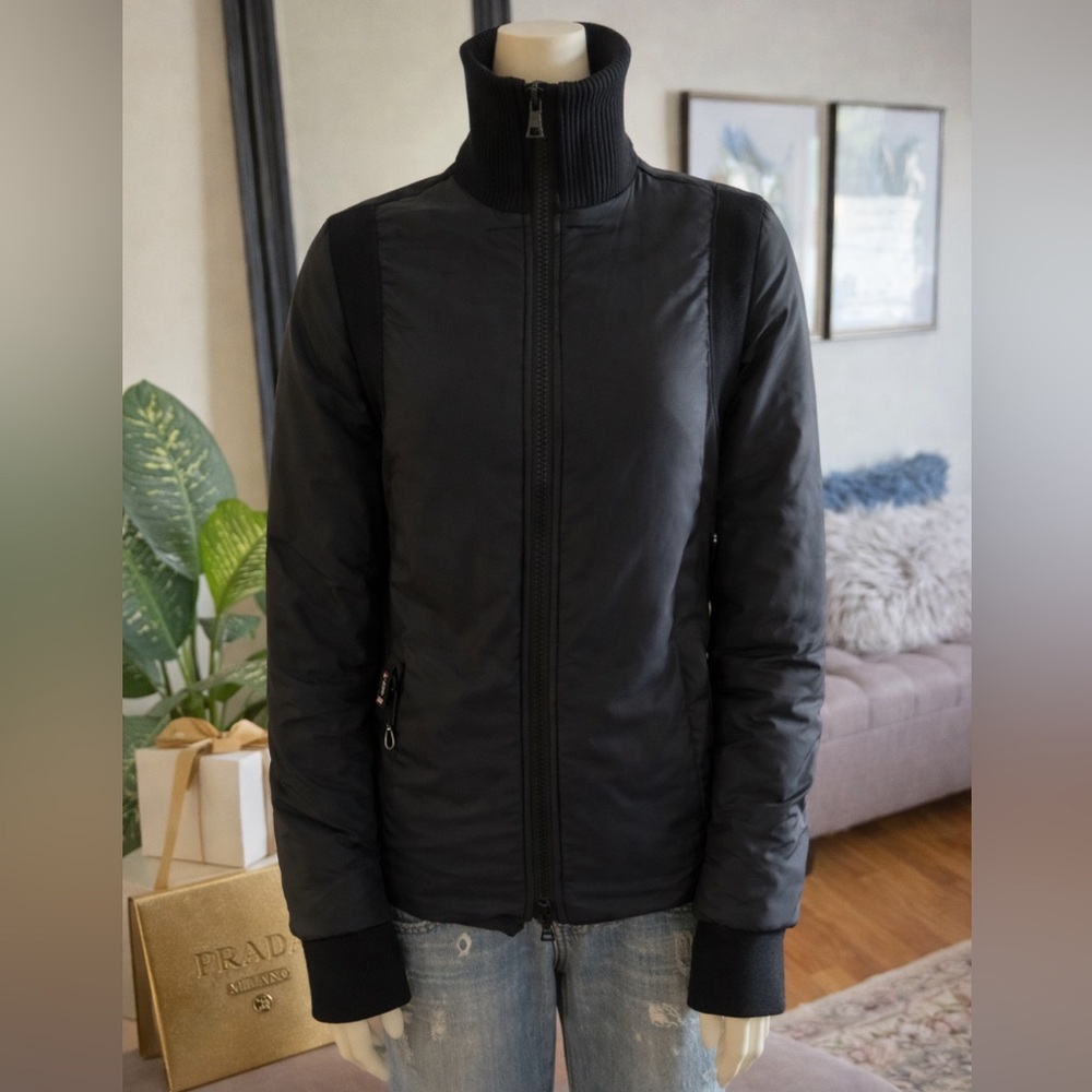 πHPπ PRADA Black Nylon Double Zip Jacket - Size 40/Small - Picture 2 of 15
